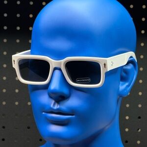 White Rectangular Sunglasses